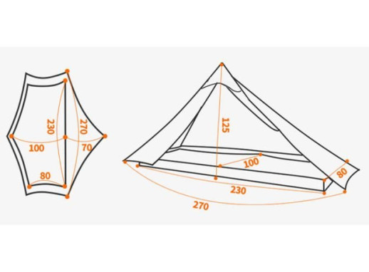 Палатка 3F Ul Gear Lanshan 1 15D коричневый